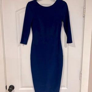 EXPRESS BODY CONE NAVY S DRESS